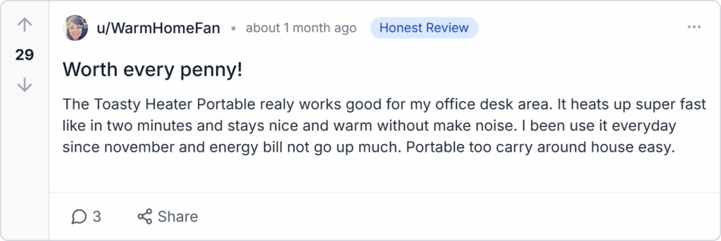 Toasty Heater Reviews