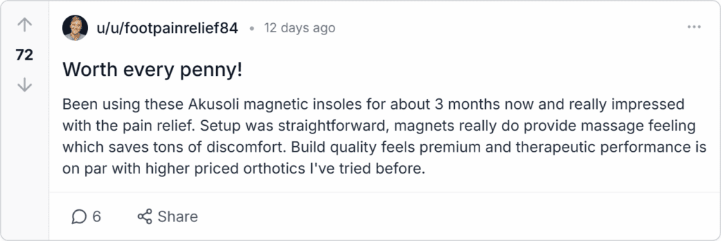 Akusoli Insoles Reviews