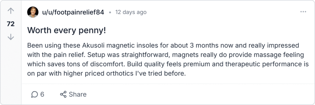 Akusoli Insoles Reviews