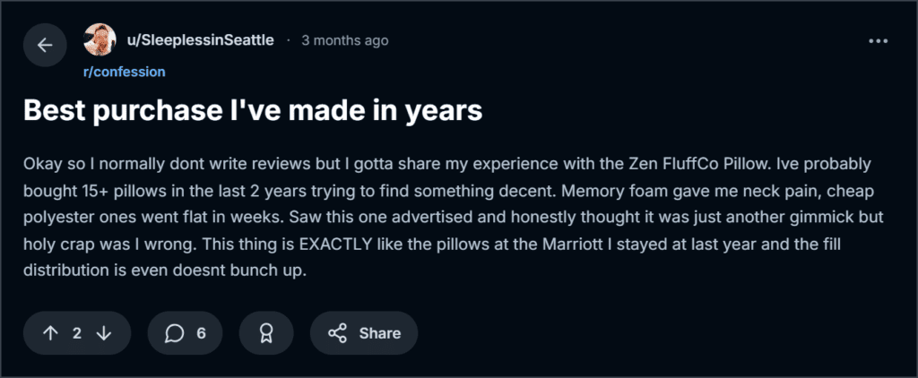 Fluffco Zen Pillow Reviews