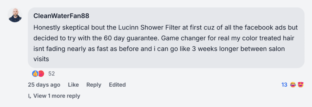 The Lucinn Pro Filtered Showerhead Reviews