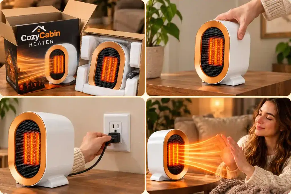 CozyCabin Heater steps