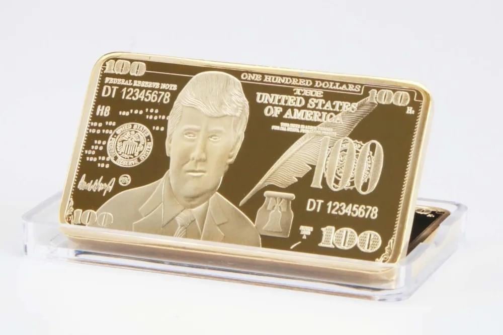 free trump $100 gold bar