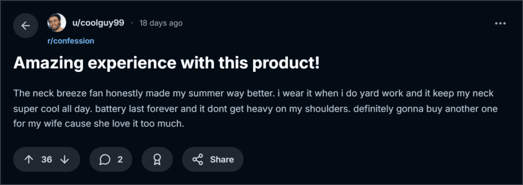 NeckBreeze Reviews