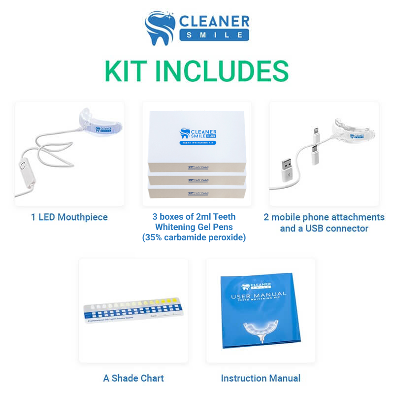 cleaner smile teeth whitening kit reviews