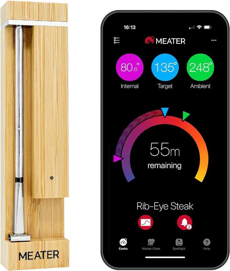 [New] MEATER 2 Plus Direct Heat Grilling at 1000°F, Smart Meat Thermometer, Long Bluetooth Range, 100% Waterproof, Precision Cooking, Multi Sensors, Certified Calibration, for BBQ Grill Kitchen