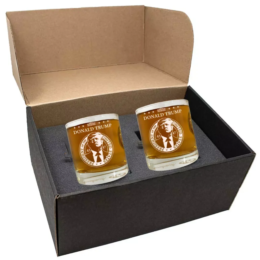 trump challenge coin whiskey glass etched edition reviews