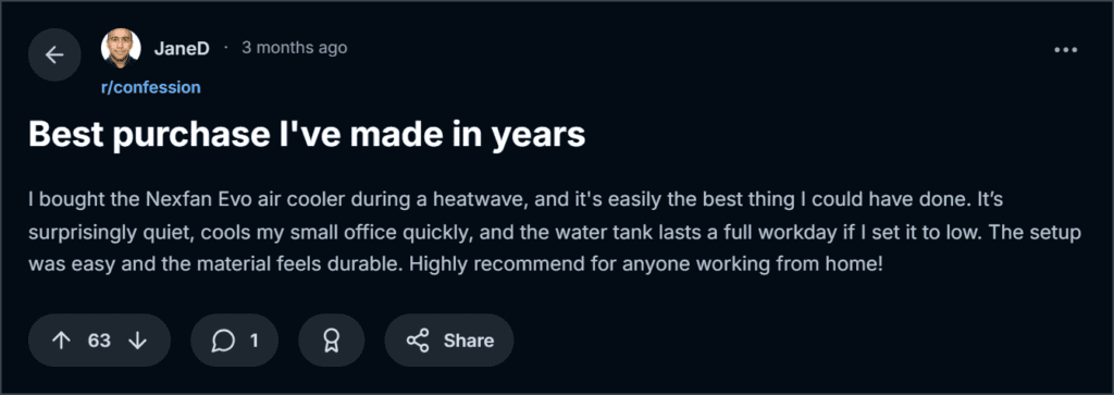 Nexfan Evo Reviews