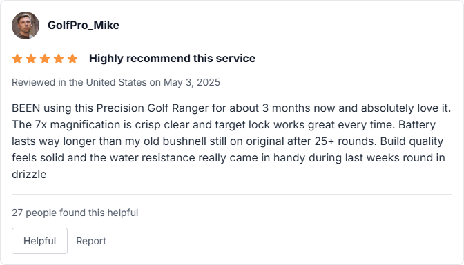 Precision Golf Ranger Reviews