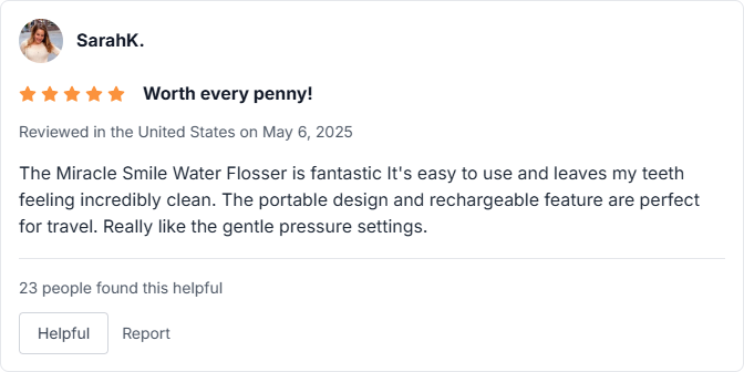 Miracle Smile Magic Flosser Reviews