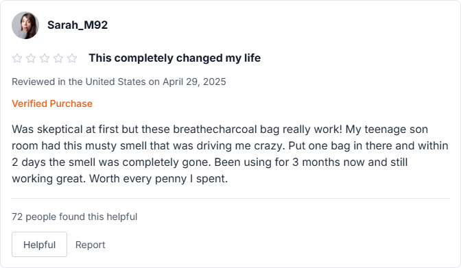 Breathe Clean Charcoal Bags Reviews