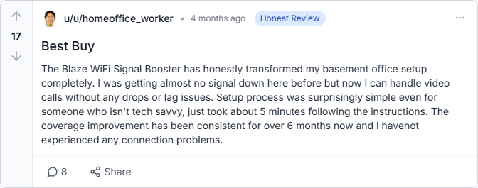 Blaze Wifi Signal Booster Reviews