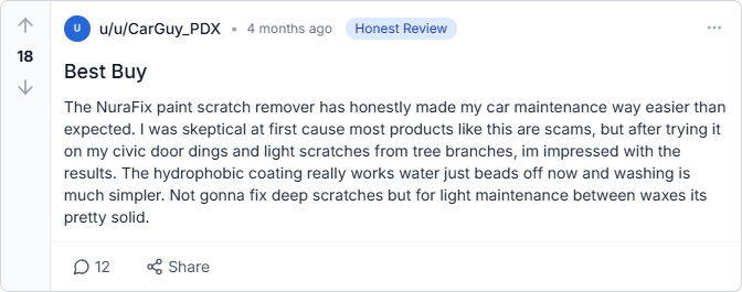 NuraFix Paint Scratch Remover Reviews