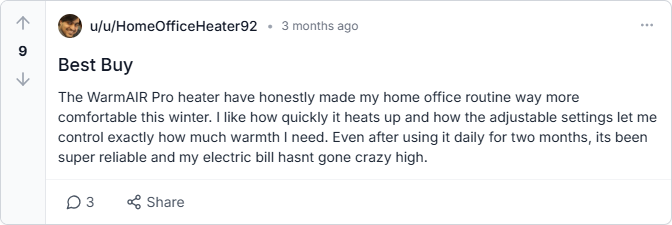WarmAIR Pro Reviews