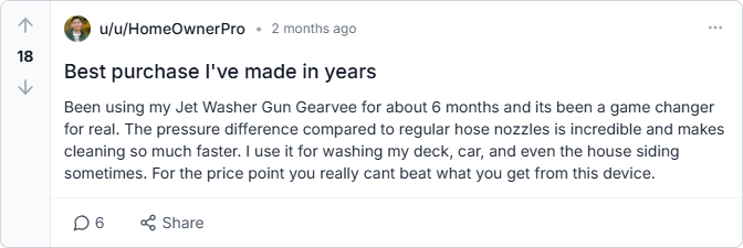 Gearvee Jet Washer Gun Reviews