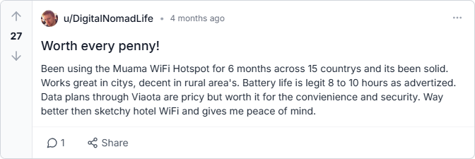 Ryoko Muama WiFi Router Reviews