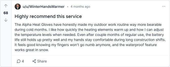 Alpha Heat Gloves Reviews