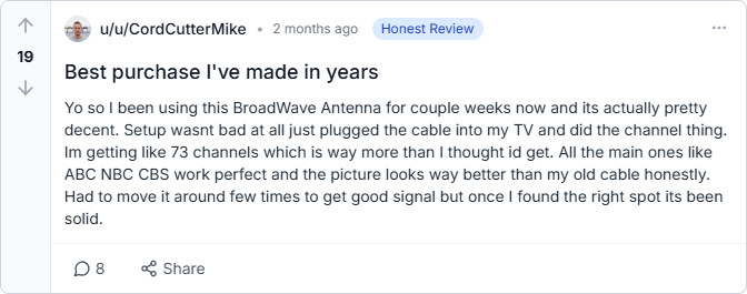 BoradWave Antenna Reviews