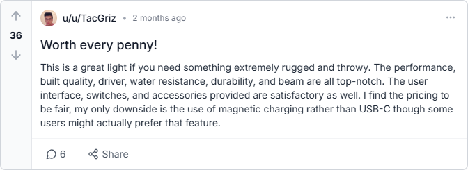 Barracuda Flashlight Reviews