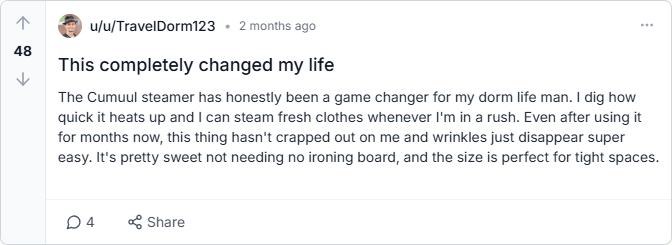 Cumuul PureSteamer Reviews