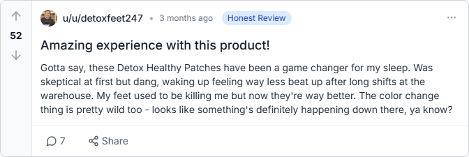 Detox Healthy Patches Reviews