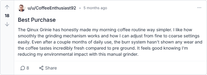 Qinux Grinie Reviews