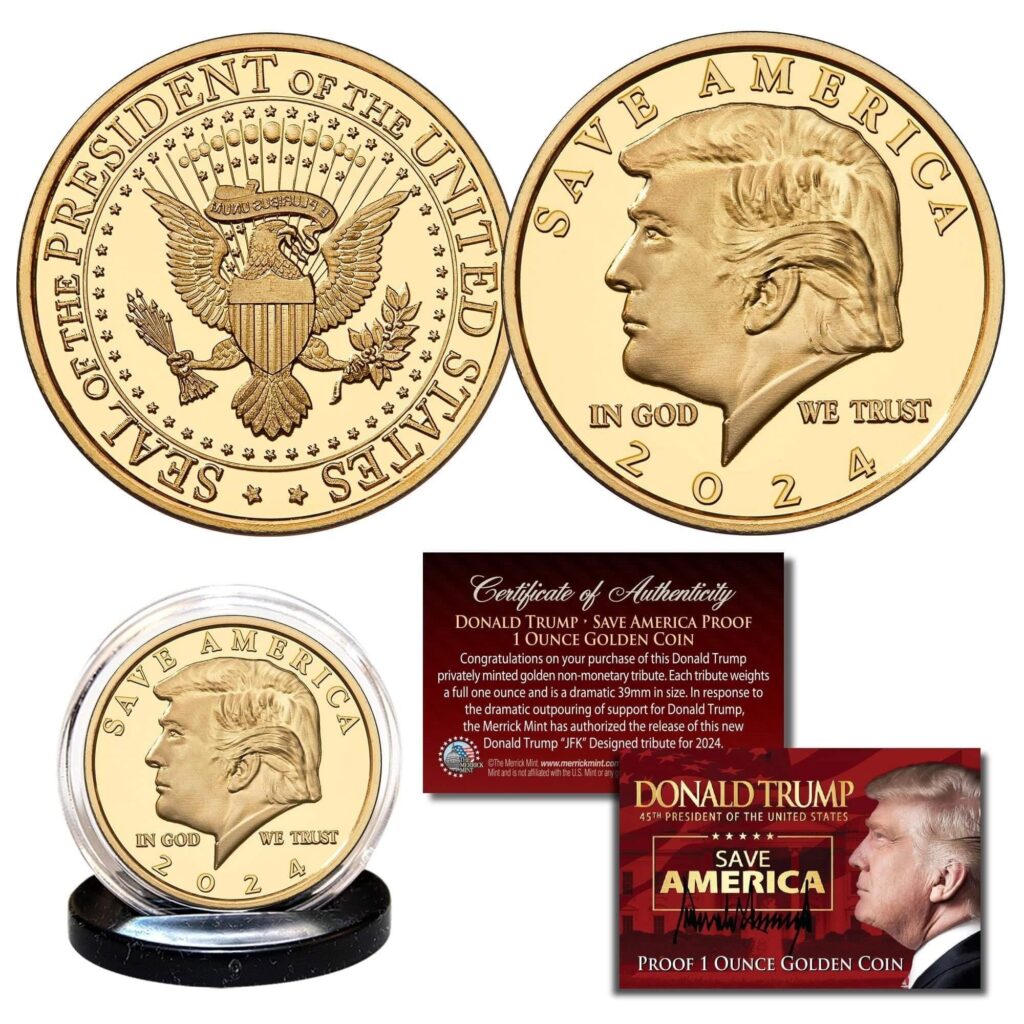 Trump 2024 Gold Plated Coin Reviews2