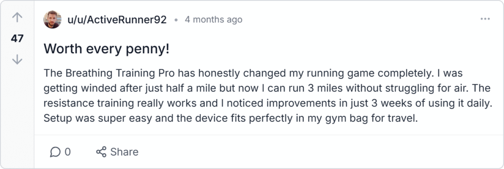 Breathing Training Pro Reviews