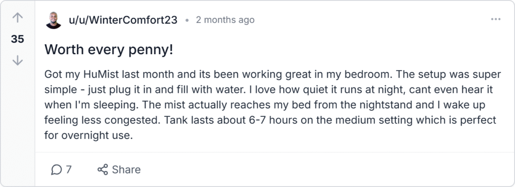 HuMist Reviews