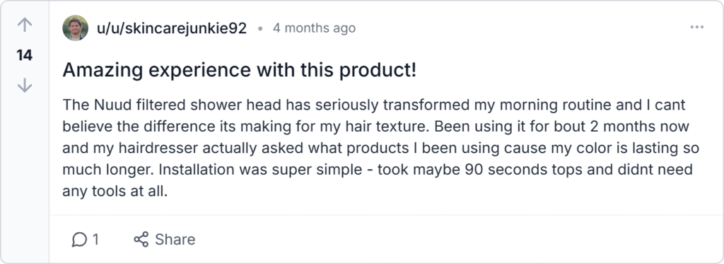 Nuud Showerhead Reviews
