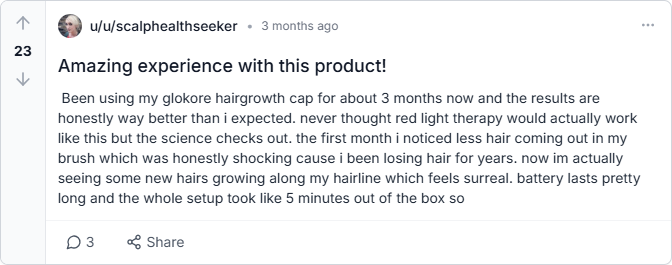 Glokore Hair Regrowth Cap Reviews