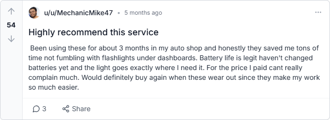 reddit reviews