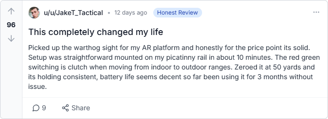 reddit reviews