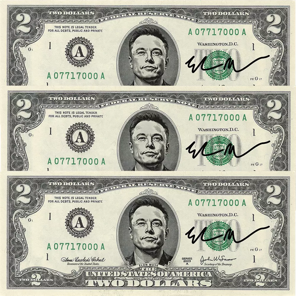Elon Musk $2 Bill