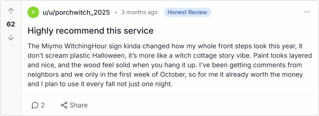 Miymo Witching Hour Reviews