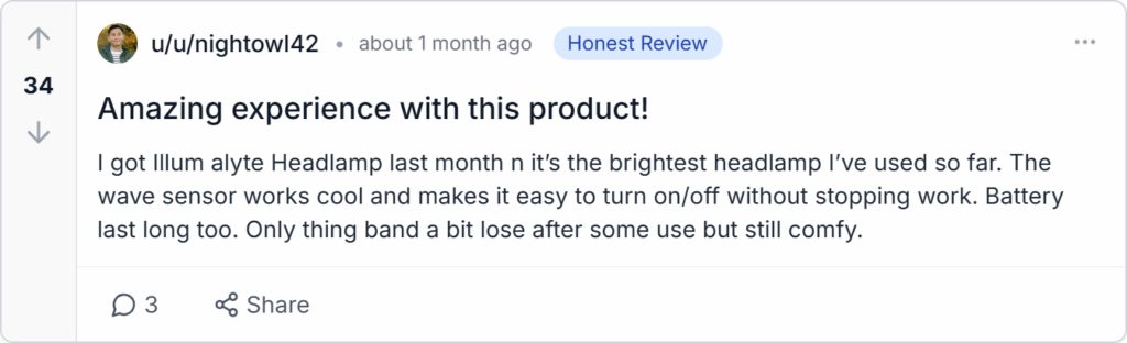 Illumalyte Headlamp Reviews