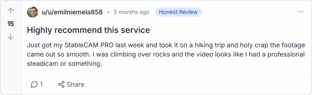 StableCAM PRO Reviews