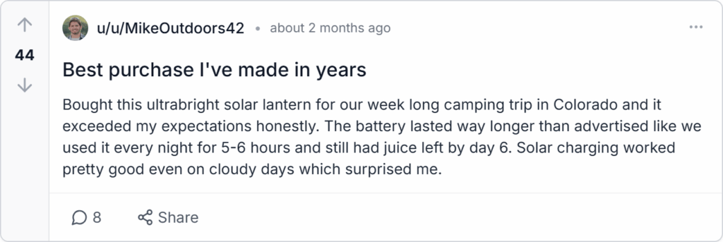 UltraBright Lantern Reviews