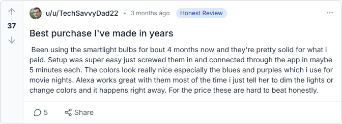 reddit reviews