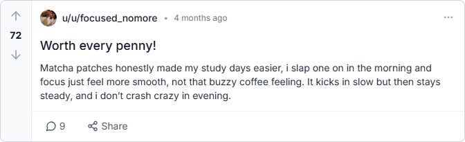 Matcha Patches Reviews