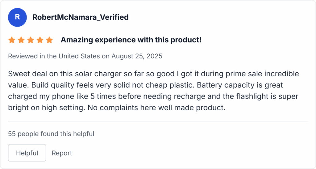 SOS Solar Phone Charger Reviews