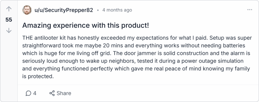 Anti-Looter Kit Reviews