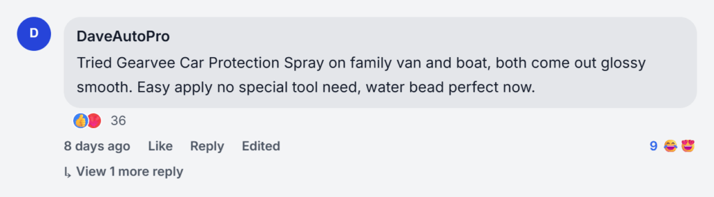 Gearvee Car Coating Spray Reviews