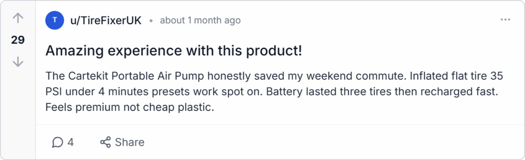 Cartekit Air Pump Reviews