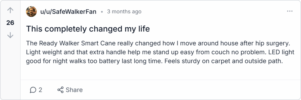 Ready Walker Cane Reviews