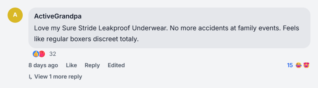 SureStride Ultra-Absorbent Boxer Reviews