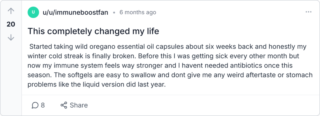 Oil Of Wild Oregano Reviews