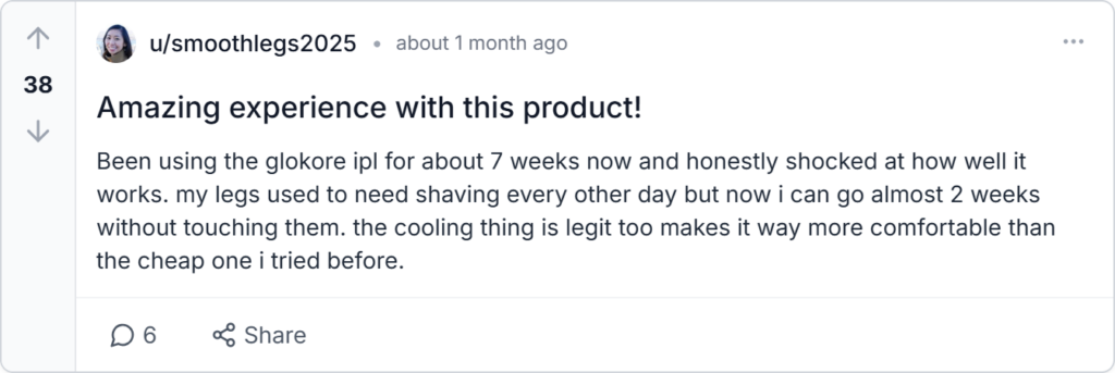 Glokore IPL Hair Remover Reviews