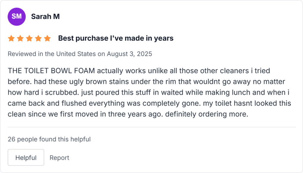 Toilet Cleaning Foam Reviews 