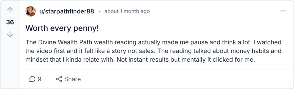Divine Wealth Path Reading Reviews